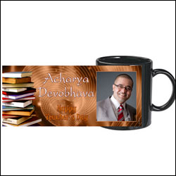 "Personalised Black Mug (Acharya Devobhava) - Click here to View more details about this Product
